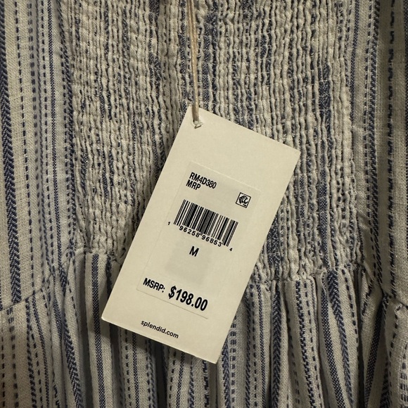 Splendid Blue and White Striped Maxi Dress - Picture 5 of 5